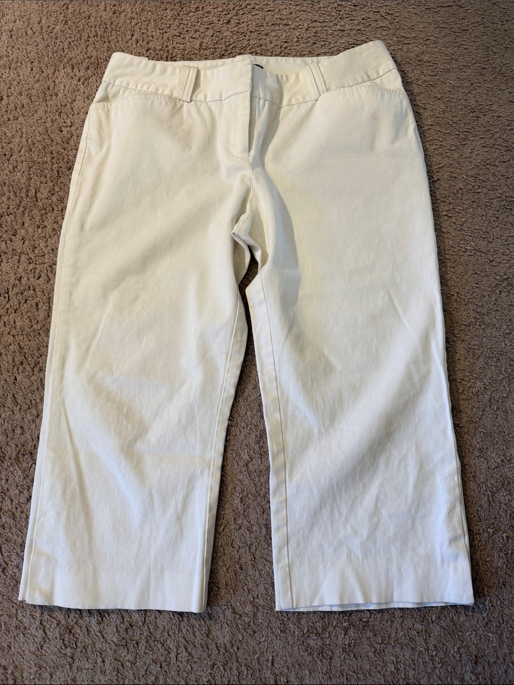 Womens White capri Jeans